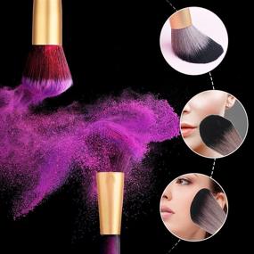 img 2 attached to 🖌️ Lunasea Premium Synthetic Makeup Brush Set for Foundation, Face Powder, Blush, Concealers, and Eyeshadow - Complete Makeup Brush Kit with Beauty Blender Sponge Holder (10+6pcs)