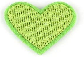 img 1 attached to 🌈 20PCS Colorful Cartoon Heart Decal Fabric Iron On Patches - DIY Embroidered Motif Badge for Jeans Clothes - Hwafan Mix Applique Decoration