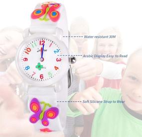 img 1 attached to 🌊 Waterproof Cartoon Watches for Kids - Top Gifts for Boys and Girls