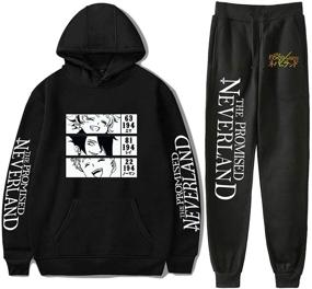 img 4 attached to Promised Neverland Clothing Sweatshirt Sweatpants Men's Clothing