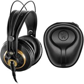 img 4 attached to AKG K240 Studio Professional Headphones Bundle with Hard Shell Case - Superior Sound and Protection (2 Items)