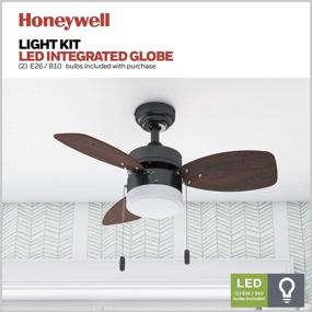 img 1 attached to 🌊 Espresso Bronze 30-inch Honeywell Ocean Breeze Ceiling Fan (Model 50602-01)