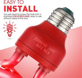 img 1 attached to 🎄 Set of 4 Red 24W Spiral Christmas Light Bulbs, 120V E26 Base - Ideal for Parties, Indoor/Outdoor Decorative Illumination