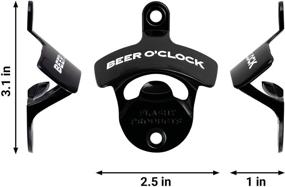 img 3 attached to 🍺 Bottle Opener Wall Mount: Flashy Products' Funny Black Beer O'Clock with Gift Box - Rust-Proof, Essential for Man-cave Bar Pool