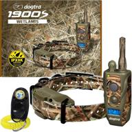 🐾 durable and waterproof dogtra 1900s wetlands camo remote training collar with 3/4 mile range and 127 training levels - includes vibration and petstek dog training clicker logo