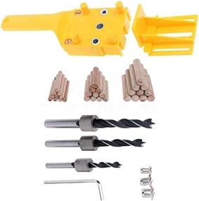 img 4 attached to 41-Piece Handheld Woodworking Dowel Jig Guide Set - Fits 1/4'' (6mm), 5/16'' (8mm), and 3/8'' (10mm) Drill Bits - Wood Drilling Straight Hole Doweling Tool with Metal Sleeve