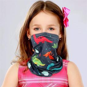 img 1 attached to 🧒 Children's Neck Gaiter, Youth Neck Scarf for Kids, Face Coverings for Kids