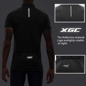 img 2 attached to 🏻 XGC Men's Short/Long Sleeve Cycling Jersey - Quick Dry Breathable Bike Jerseys for Cycle Biking