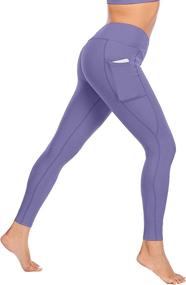 img 2 attached to 🩲 Adola Women's High-Waisted Yoga Pants with Pockets - Leggings for Tummy Control and Non-See Through Workout