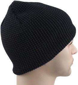 img 1 attached to Oeyliz Reflective Hat Beanie: Stay Safe and Warm During Night Runs with High Visibility