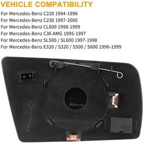 img 3 attached to AUTOHAUX Mirror Heated Backing Mercedes Benz Exterior Accessories