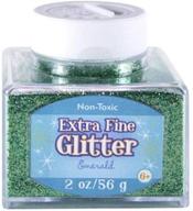 sulyn extra fine emerald green glitter stacker jar - 2 oz, non-toxic, stackable & reusable - easy dispensing & mess reduction - sul50869 logo