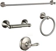 🛁 enhance your bathroom with the bgl 4-piece brushed nickel adjustable expandable towel bar set - wall mounted bathroom hardware accessory set logo