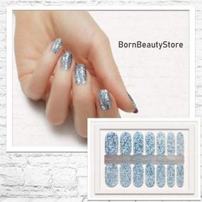 img 1 attached to 💅 BornBeauty 5 шт. блестящие наклейки для ногтей с пилочкой для ногтей - Комплект для маникюра с блестками для женщин и девочек (2)