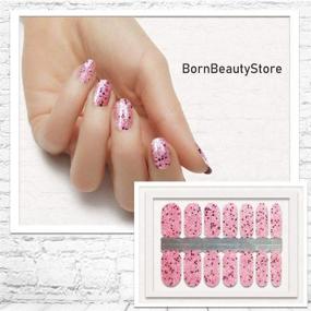 img 3 attached to 💅 BornBeauty 5 шт. блестящие наклейки для ногтей с пилочкой для ногтей - Комплект для маникюра с блестками для женщин и девочек (2)