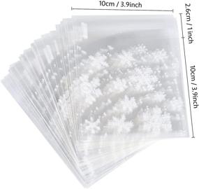 img 3 attached to Christmas Cellophane Resealable Snowflake Adhesive