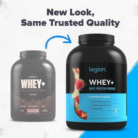 img 3 attached to 🍓 Legion Whey+ Grass Fed Whey Isolate Protein Powder - Low Carb, Low Calorie, Non-GMO, Lactose Free, Gluten Free, Sugar Free, All Natural Whey Protein Isolate, 5 Pounds (Strawberry Banana)