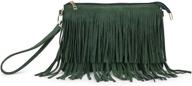 hoxis fringe womens shoulder wristlet women's handbags & wallets for crossbody bags logo