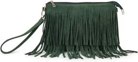 img 4 attached to Hoxis Fringe Womens Shoulder Wristlet Women's Handbags & Wallets for Crossbody Bags