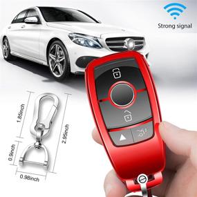 img 1 attached to QBUC For Mercedes Benz Key Fob Cover Interior Accessories in Keychains