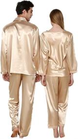 img 3 attached to 👫 Stylish and Cozy Matching Pajamas: ZUEVI Color Classic Couples Pajamas