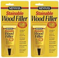 🔨 minwax 42851000 stainable wood filler: convenient 2-pack, ideal for wood repairs and staining logo