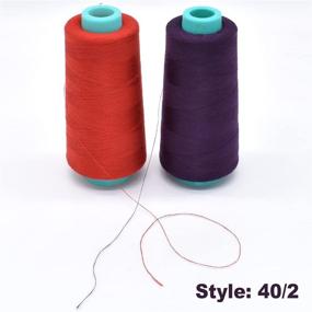 img 2 attached to 🧵 Renashed Thread Spools: 12 Color All-Purpose Polyester for Quilting Sewing Machine - 3600 Yards