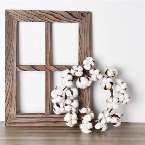img 3 attached to 🌾 Lvydec Mini-Sized Cotton Wreath Decor - 10-inch Adjustable Cotton Stems Wreath with Full Cotton Bolls for Farmhouse Decoration, Front Door, Wall, Wedding Centerpiece