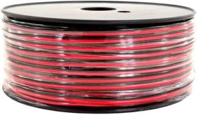 img 2 attached to 🔴 High-Quality Pure Copper 24 AWG 200ft Red & Black Bonded Zip Cord Cable for Car Audio & Automotive LED Light Wiring