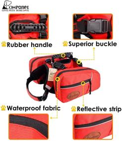 img 2 attached to 🐶 Dog Saddlebag Backpack: Adjustable Tripper Hound Travel Bag Rucksack for Medium & Large Dog Camping Hiking - Detachable Pack Turns into Instant Harness