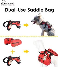 img 3 attached to 🐶 Dog Saddlebag Backpack: Adjustable Tripper Hound Travel Bag Rucksack for Medium & Large Dog Camping Hiking - Detachable Pack Turns into Instant Harness