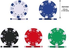 img 1 attached to 🎰 Enhance Your Casino Experience with Smilejoy Casino Poker Chips Set (500new) - 11.5 Gram, Ideal for Texas Holdem, Blackjack, and Gambling, Complete with Aluminum Case