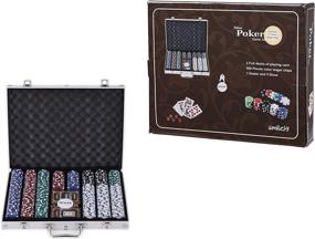 img 4 attached to 🎰 Enhance Your Casino Experience with Smilejoy Casino Poker Chips Set (500new) - 11.5 Gram, Ideal for Texas Holdem, Blackjack, and Gambling, Complete with Aluminum Case