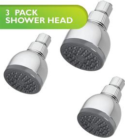 img 1 attached to 🚿 Enhance your Shower Experience with Homewerks HS01-W125CH-3PK Wall Mount High Pressure Shower Head, 2.5 GPM, Chrome Finish - Contractor 3 Pack