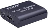 премиум hdmi к usb 2.0 видео захват карты - hd 1080p 30fps - отсутствие задержки петли - запись игр, трансляция, прямая трансляция - прочный металлический корпус логотип