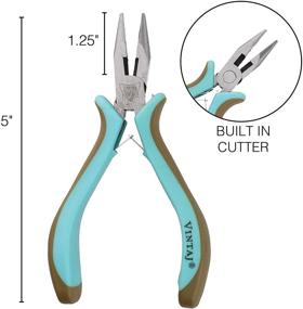 img 3 attached to Vintaj Ergonomic Grip Chain-Nose Pliers with Cutter - Ideal Jewelry Making Tools and Supplies