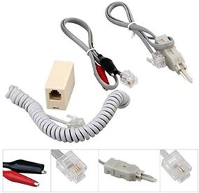 img 2 attached to 📞 Ecloud Shop Telephone Phone Line Tester Lineman Tool Cable Set (White) - Enhanced SEO