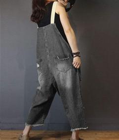 img 1 attached to YESNO Cropped Overalls Jumpsuits Distressed Women's Clothing for Jumpsuits, Rompers & Overalls