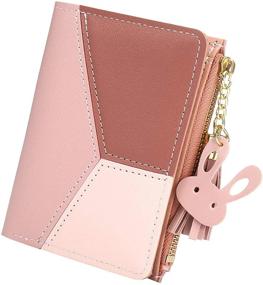 img 4 attached to 💼 JOSEKO Women's Small PU Wallet with Tassel Pendants - Multi Slot Short Card Holder Purse for Ladies and Girls