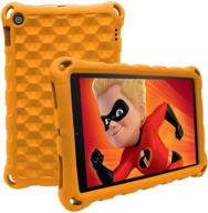 📱 antike 7 inch tablet case 2019 - shockproof, lightweight, kids-friendly, convertible stand (orange) for display tablet (2017 & 2019 release) logo