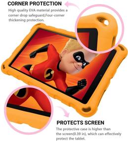 img 2 attached to 📱 ANTIKE 7 Inch Tablet Case 2019 - Shockproof, Lightweight, Kids-Friendly, Convertible Stand (Orange) for Display Tablet (2017 & 2019 Release)