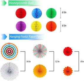 img 1 attached to 🌈 Яркое декорирование для дня рождения в радужных тонах: Гирлянда "С Днем Рождения", Фестон, Набор бумажных вееров, Круглый гирлянд, Мячи из медового сота, Фольгированная занавеска - Идеально подходит для детей, женщин и мужчин!