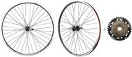 🚲 cyclingdeal mtb wheelset 26" 7 speed with double wall rims, compatible with shimano mf-tz500-7 14-34t freewheel - front & back wheels for mountain bikes logo