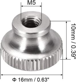 img 1 attached to Uxcell Knurled Thumb Nuts Stainless Hardware for Nails, Screws & Fasteners