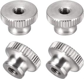 img 3 attached to Uxcell Knurled Thumb Nuts Stainless Hardware for Nails, Screws & Fasteners