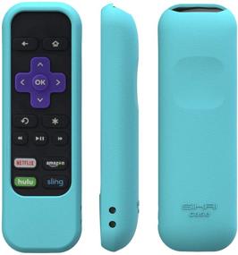 img 3 attached to Roku Express Remote Case SIKAI Shockproof Protective Cover For Roku Express/Roku Premiere RC68/RC69/RC108/RC112 Standard IR Remote Skin-Friendly Anti-Lost With Loop (Glow In Dark Blue)