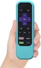 img 2 attached to Roku Express Remote Case SIKAI Shockproof Protective Cover For Roku Express/Roku Premiere RC68/RC69/RC108/RC112 Standard IR Remote Skin-Friendly Anti-Lost With Loop (Glow In Dark Blue)