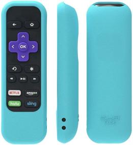 img 4 attached to Roku Express Remote Case SIKAI Shockproof Protective Cover For Roku Express/Roku Premiere RC68/RC69/RC108/RC112 Standard IR Remote Skin-Friendly Anti-Lost With Loop (Glow In Dark Blue)