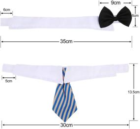 img 3 attached to 🐾 3-Piece Adjustable Pets Dog Cat Bow Tie Necktie Collar – Small Breed Grooming Accessories