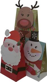 img 2 attached to 🎄 24 Christmas Party Favor Bags, Ideal for Santa Cookies and Toys, Diverse Reindeer, Snowman Designs – Eight of Each, Perfect for Holiday, Birthday, Small Gifts & Trinkets – Die-Cut Xmas Designs for Kids & Adults